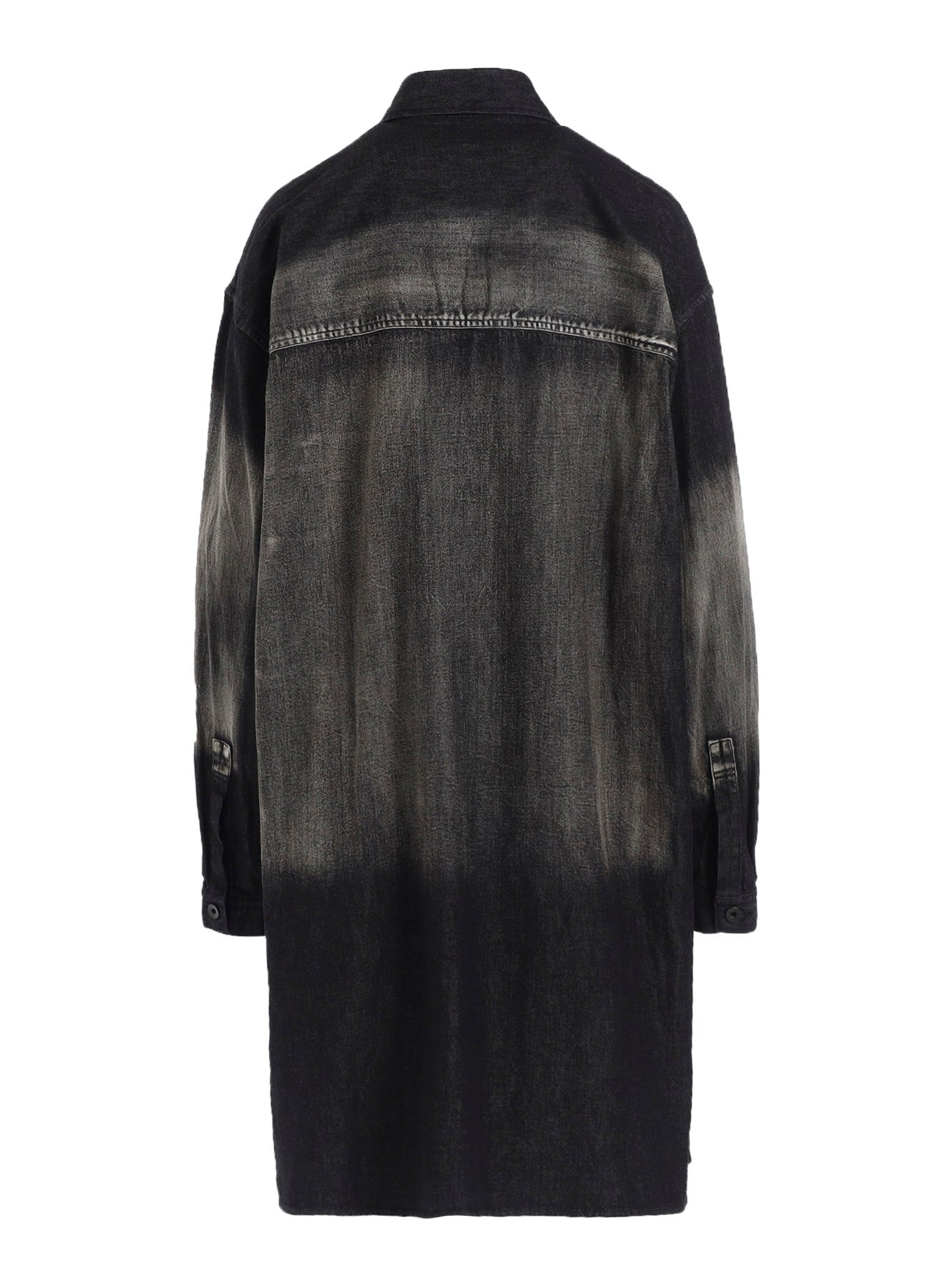 SPOTTED DENIM BIG GOWN BLOUSE