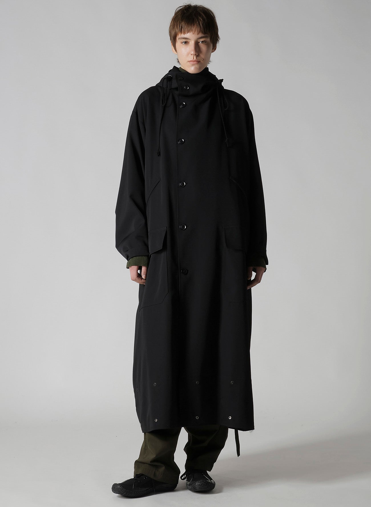 WOOL GABARDINE MILITARY COAT