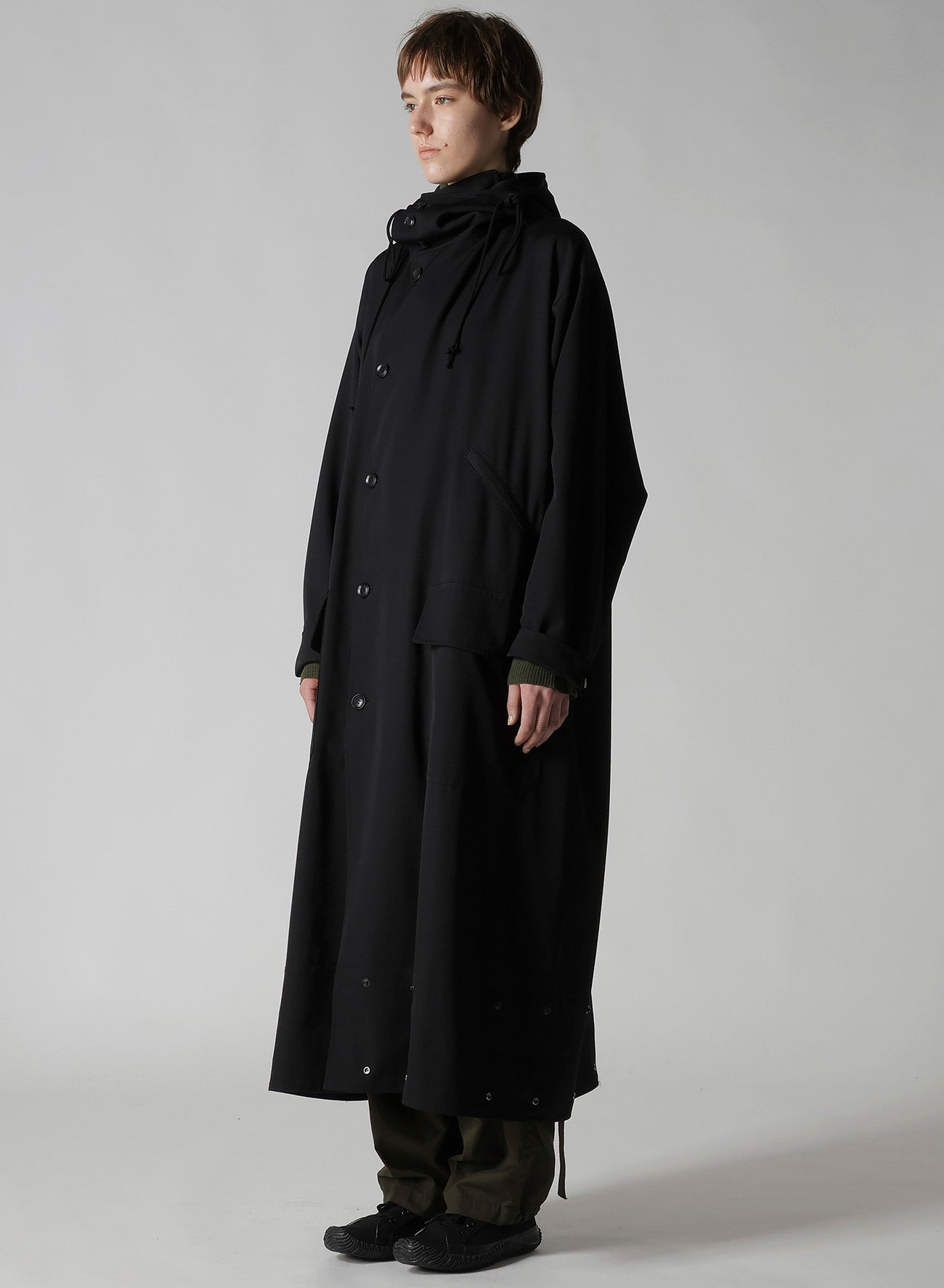 WOOL GABARDINE MILITARY COAT