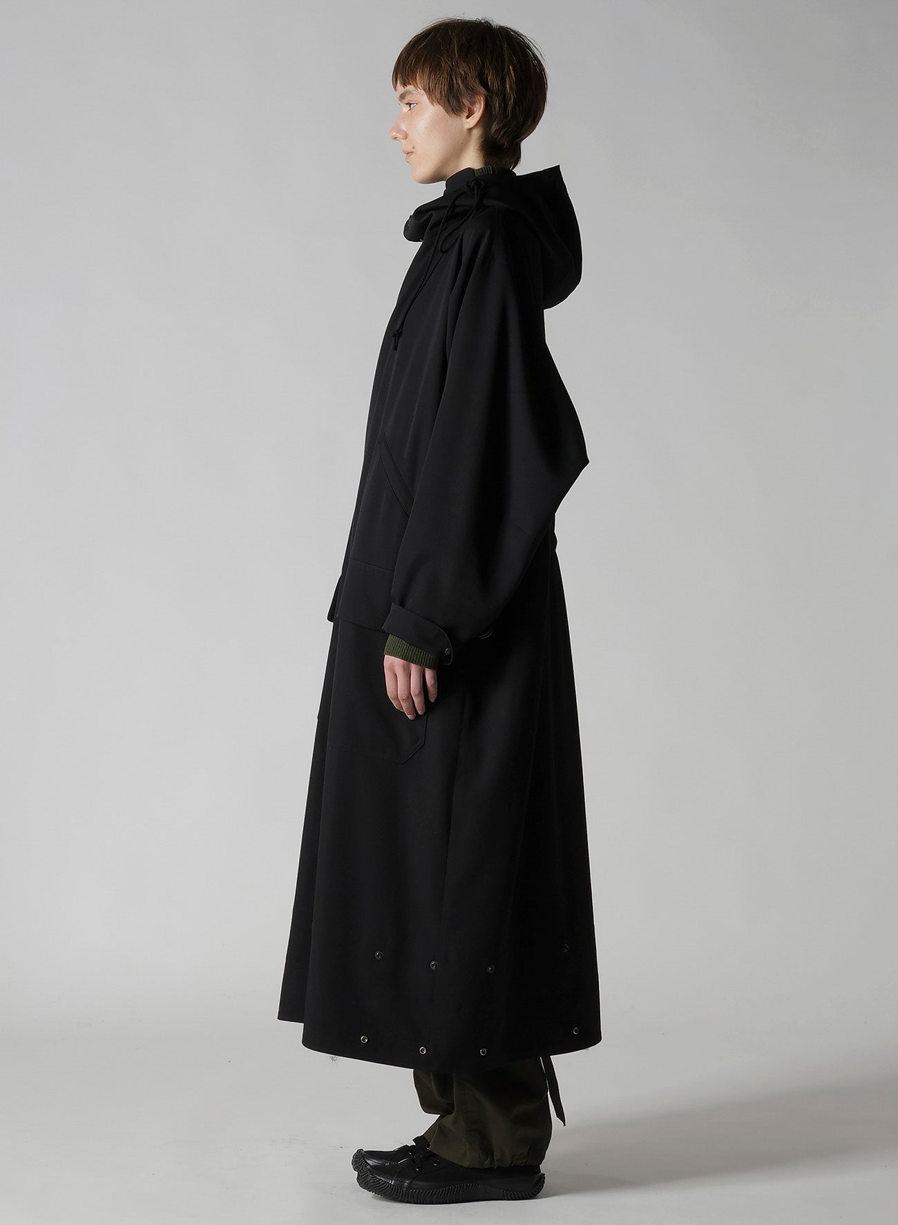 WOOL GABARDINE MILITARY COAT