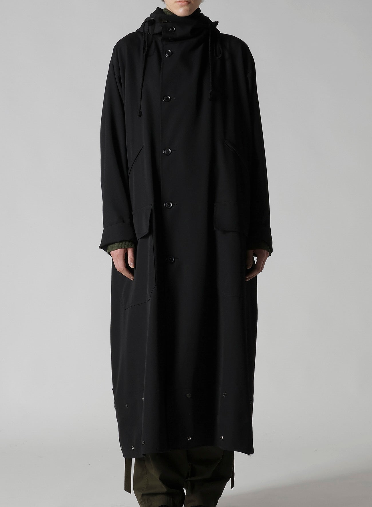 WOOL GABARDINE MILITARY COAT