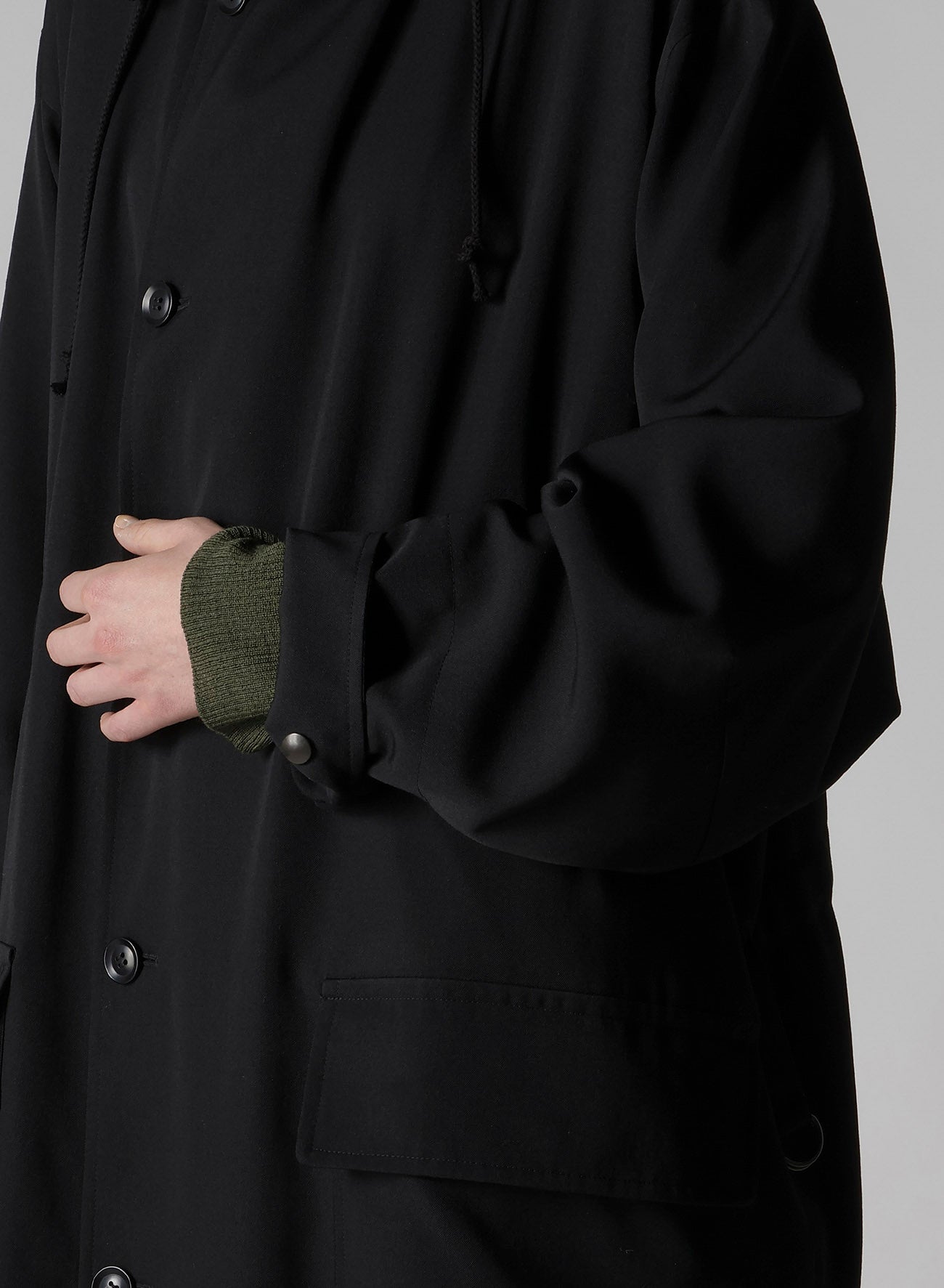 WOOL GABARDINE MILITARY COAT