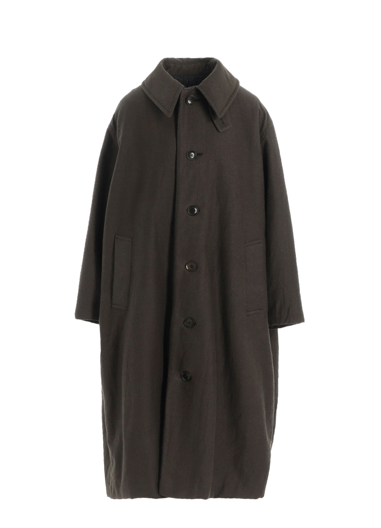 COTTON/FLAX MOLESKIN DETACHABLE HOODIE COAT