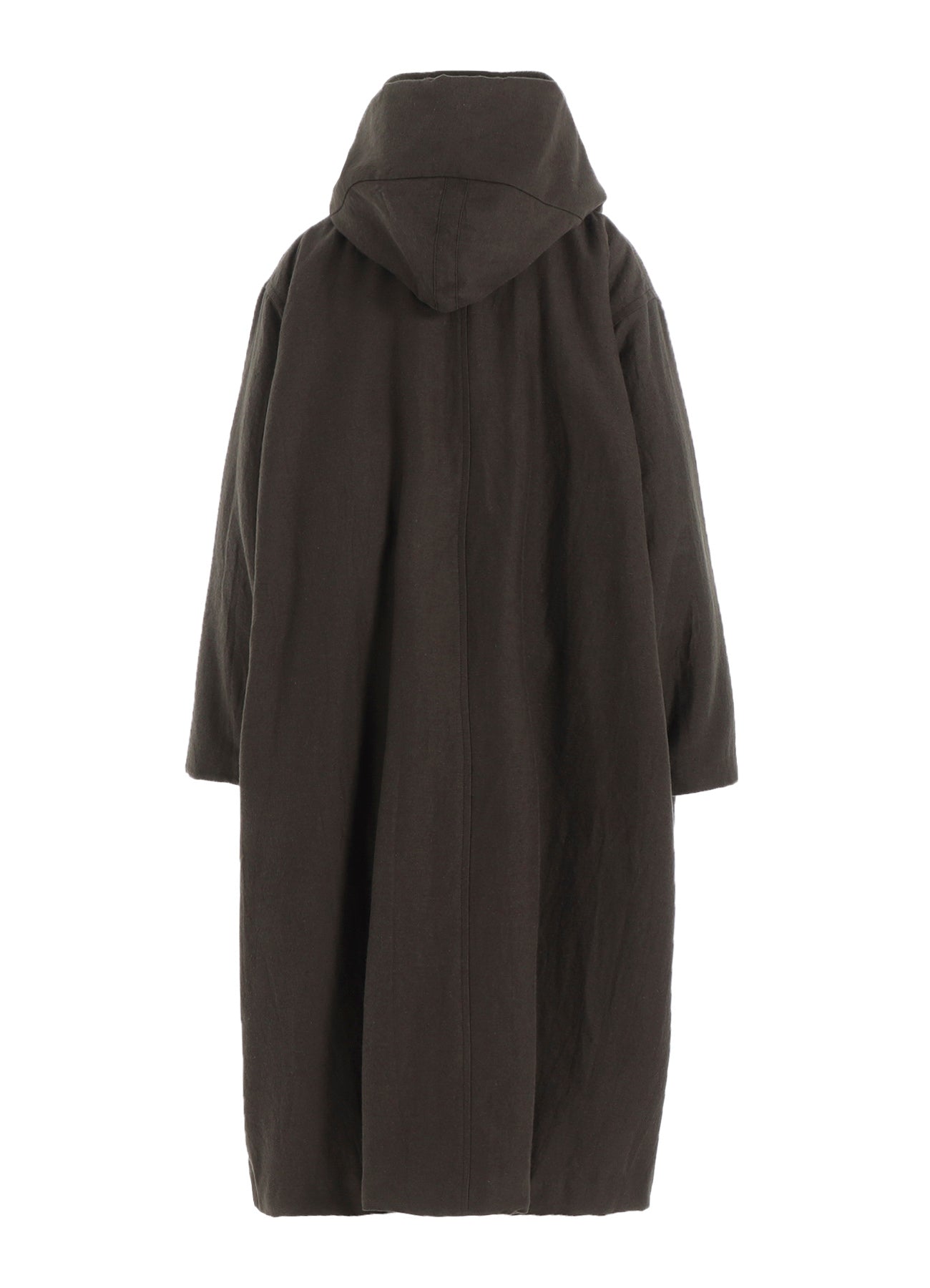 COTTON/FLAX MOLESKIN DETACHABLE HOODIE COAT