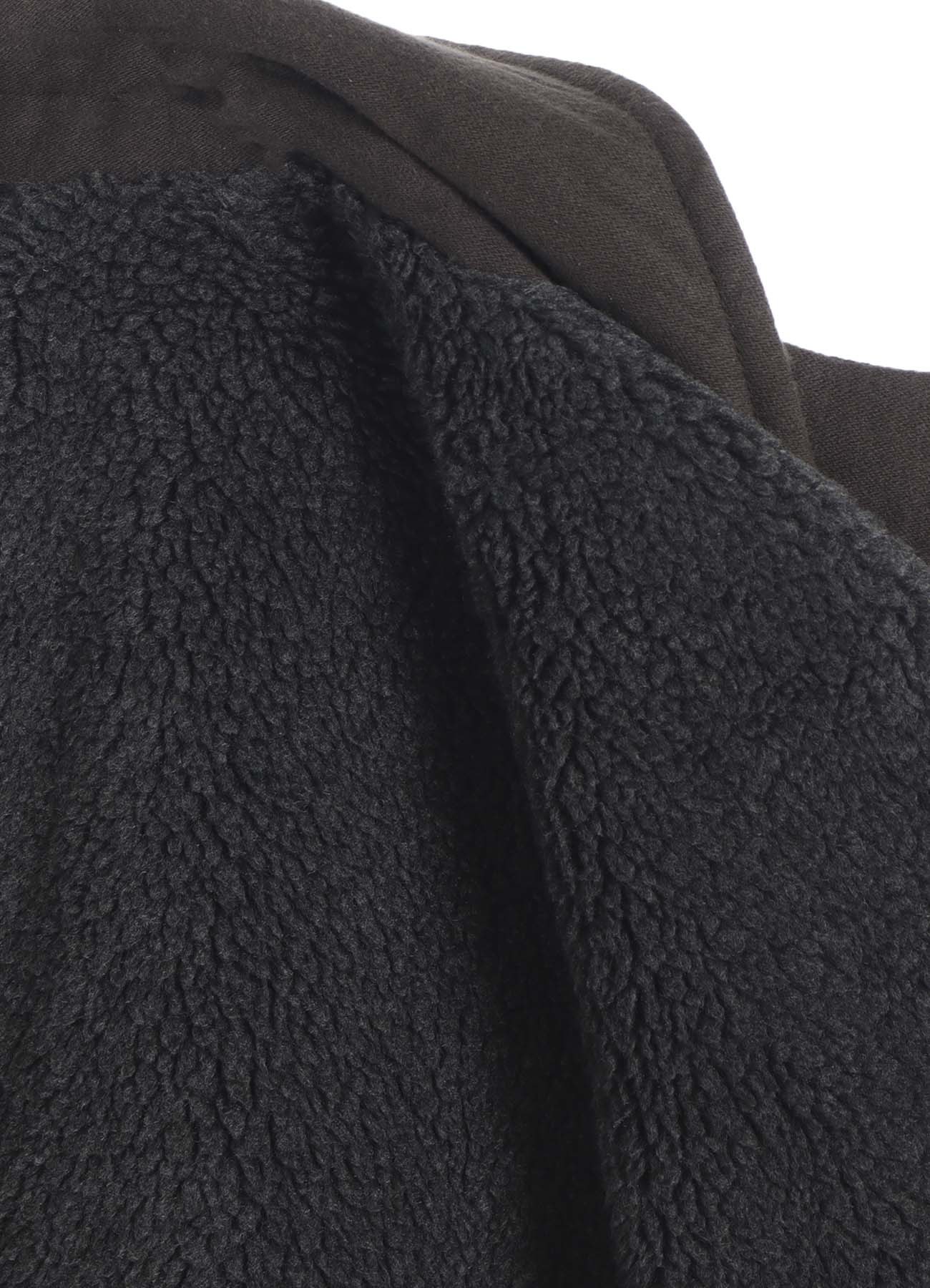 COTTON/FLAX MOLESKIN DETACHABLE HOODIE COAT