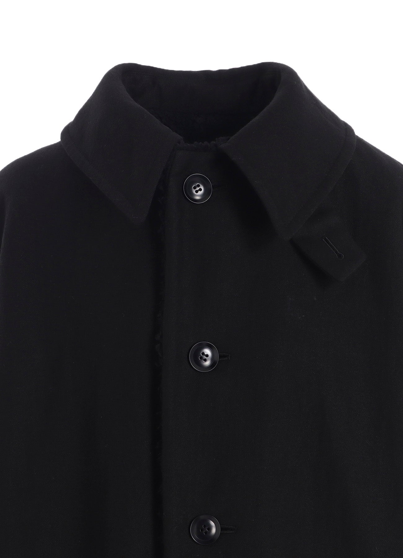 COTTON/FLAX MOLESKIN DETACHABLE HOODIE COAT