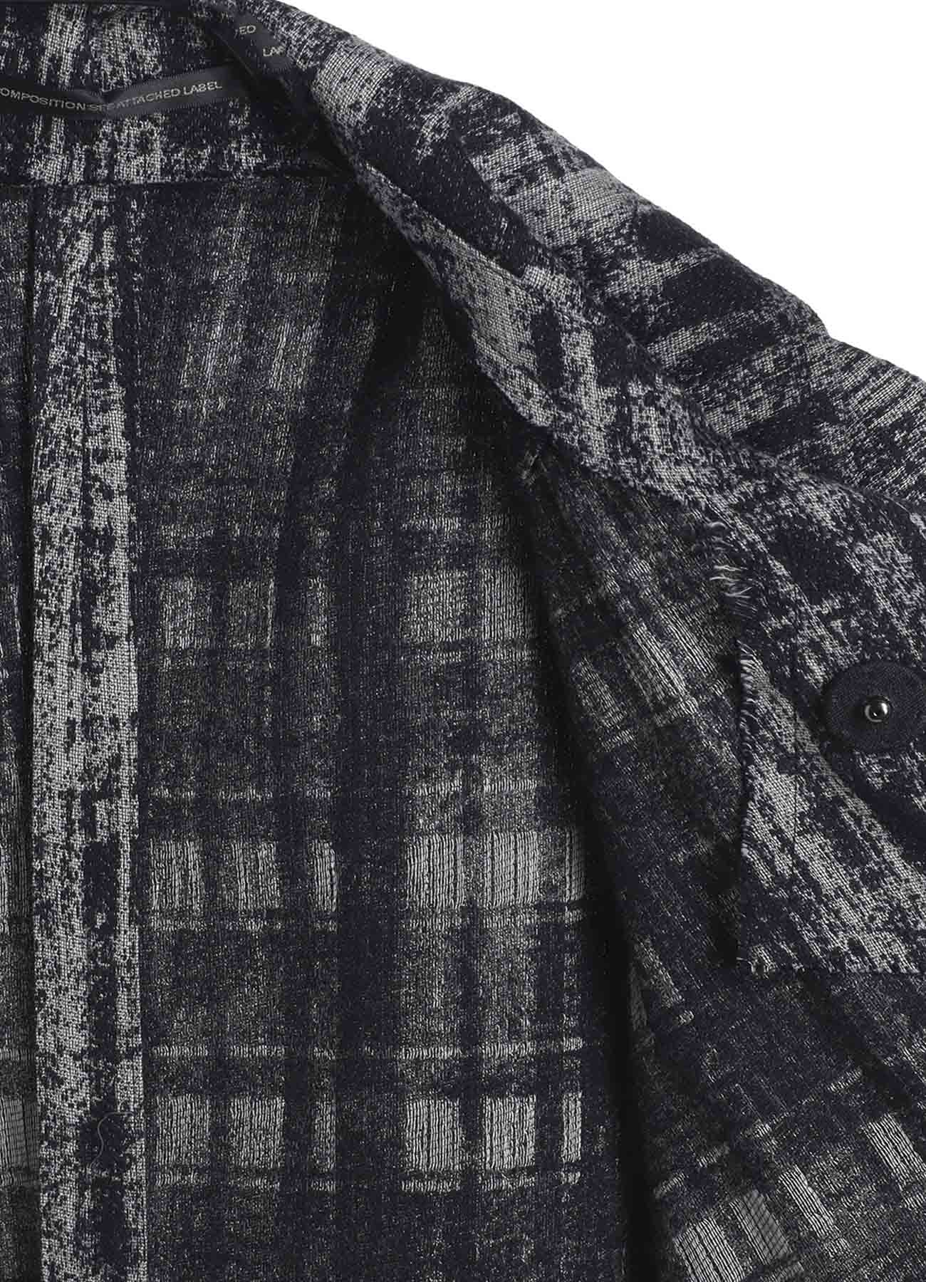 FADED PLAID JACQUARD CLOAK
