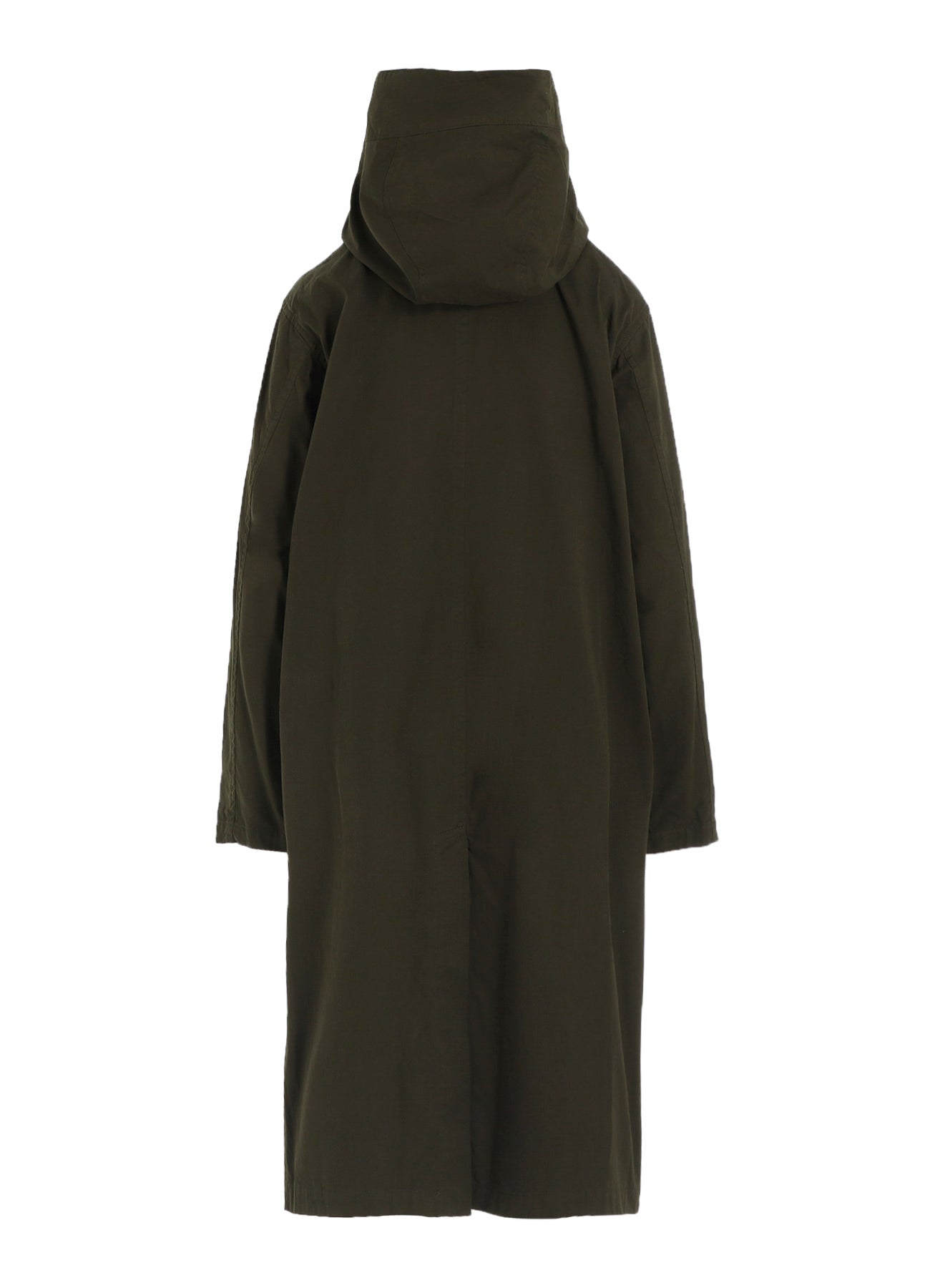 COTTON TWILL GARMENT DYE HOODIE COAT