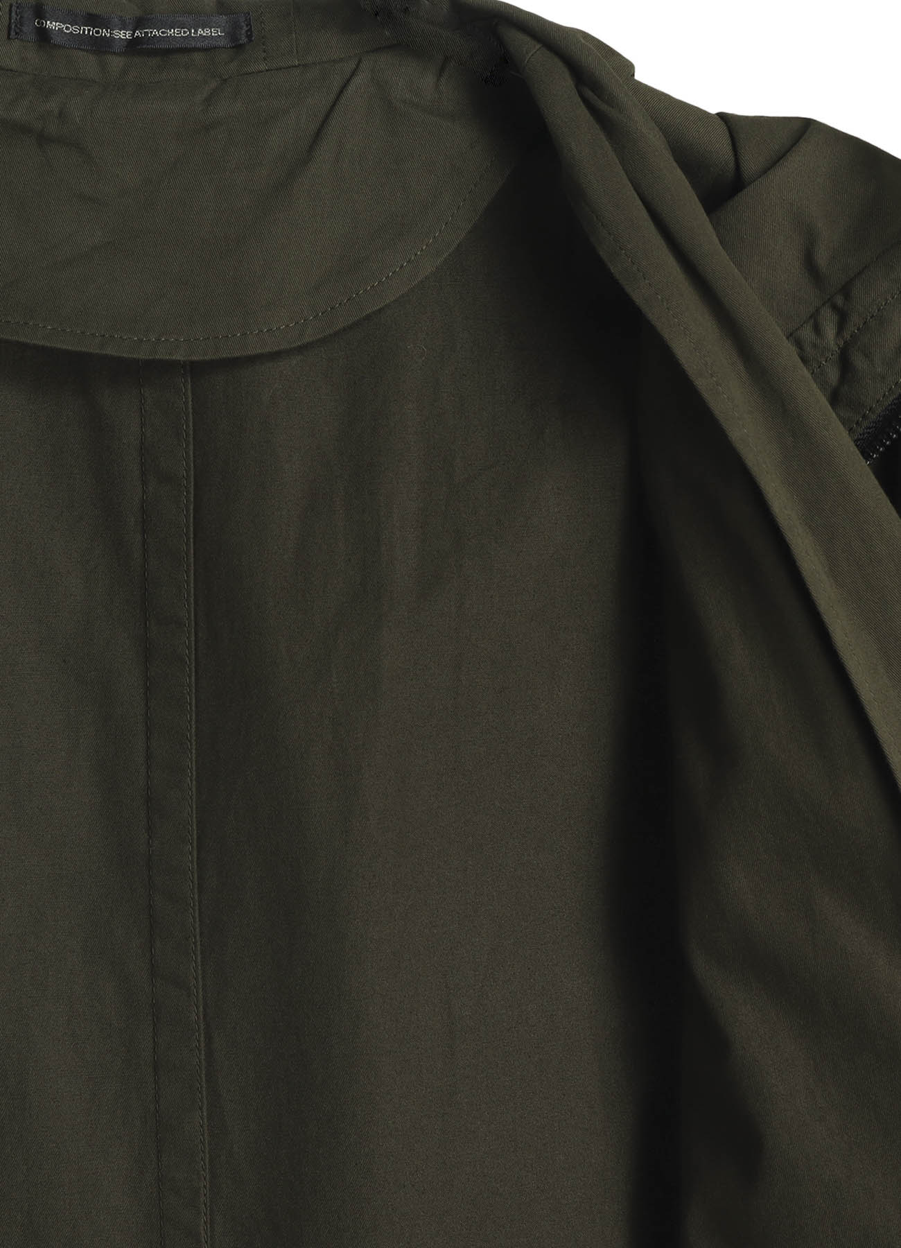 COTTON TWILL GARMENT DYE HOODIE COAT