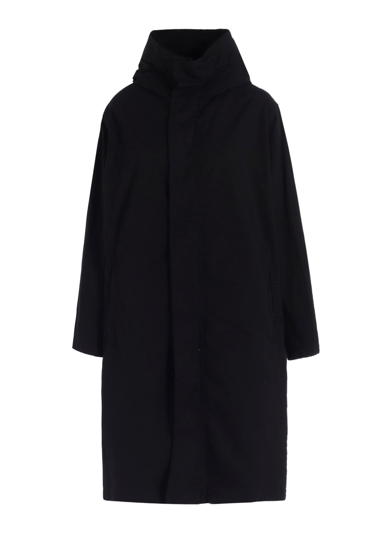 COTTON TWILL GARMENT DYE HOODIE COAT