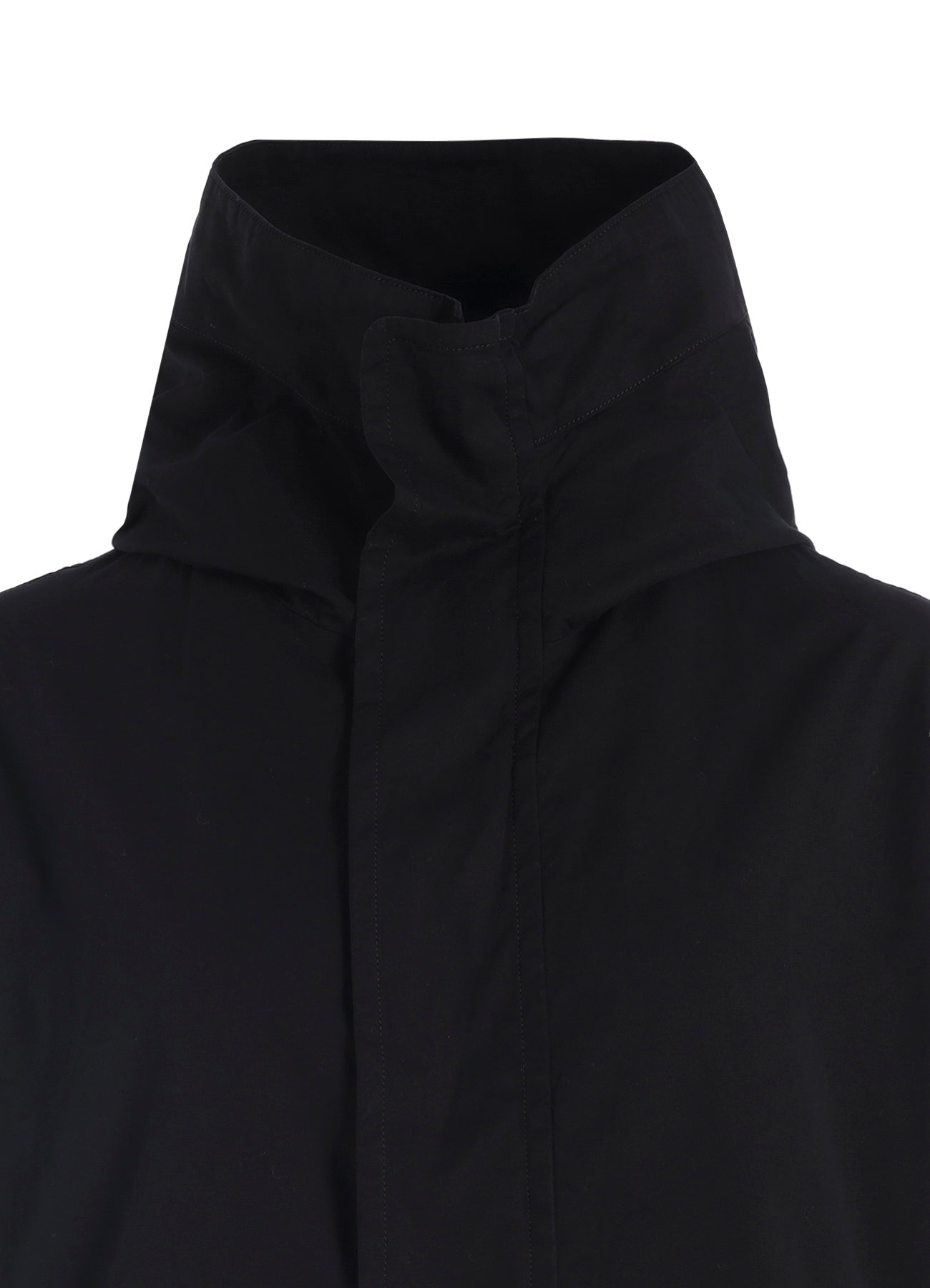 COTTON TWILL GARMENT DYE HOODIE COAT