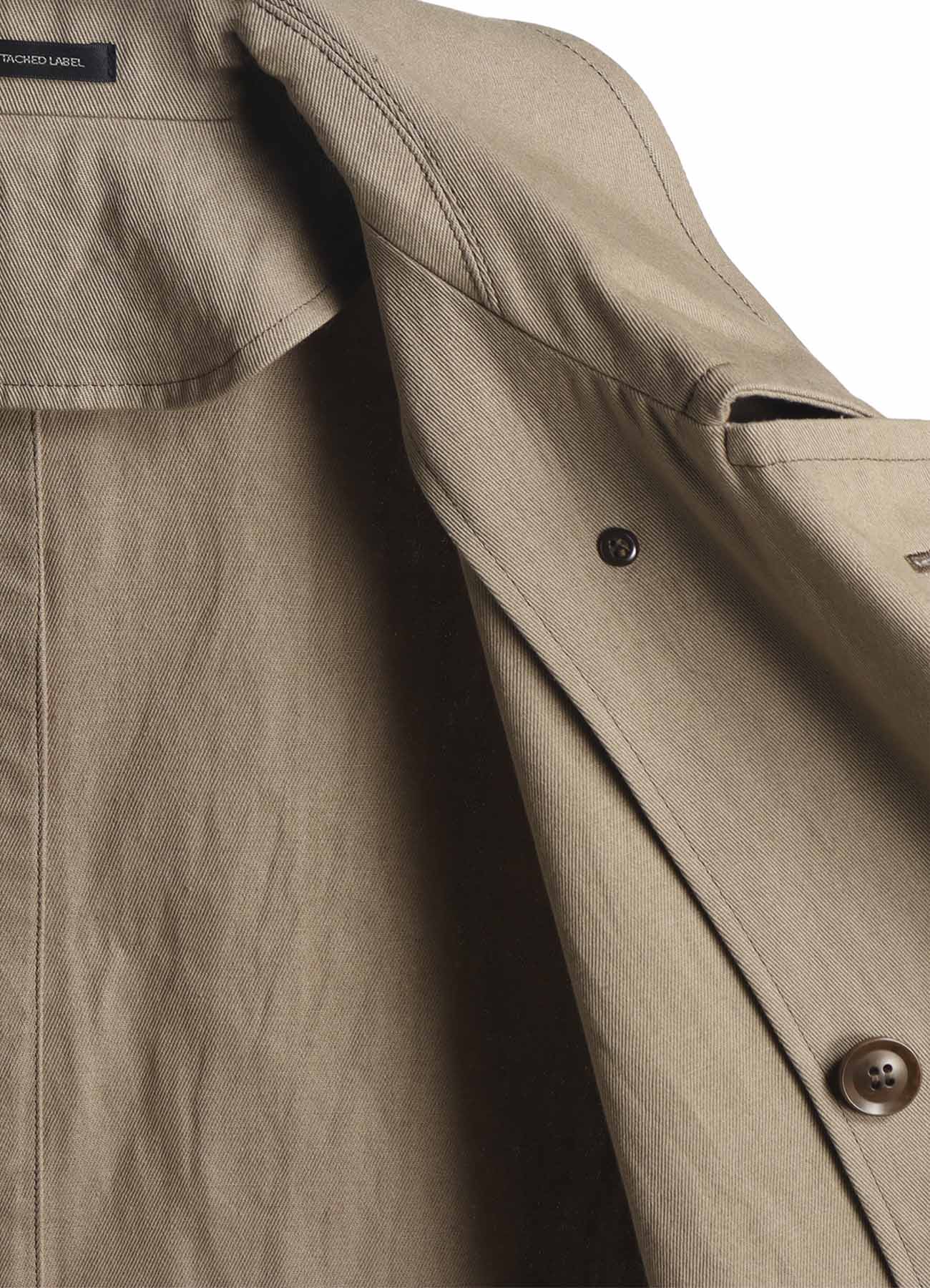 COTTON LINEN TWILL HALF PEA COAT