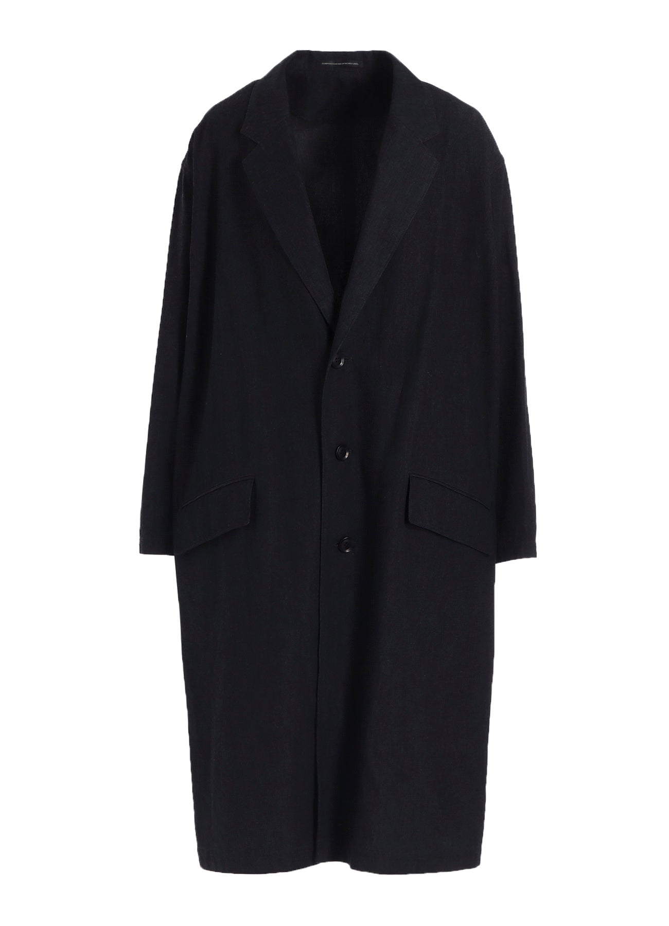 6OZ DENIM GARMENT FINISH 3-BUTTON TAILORED COAT