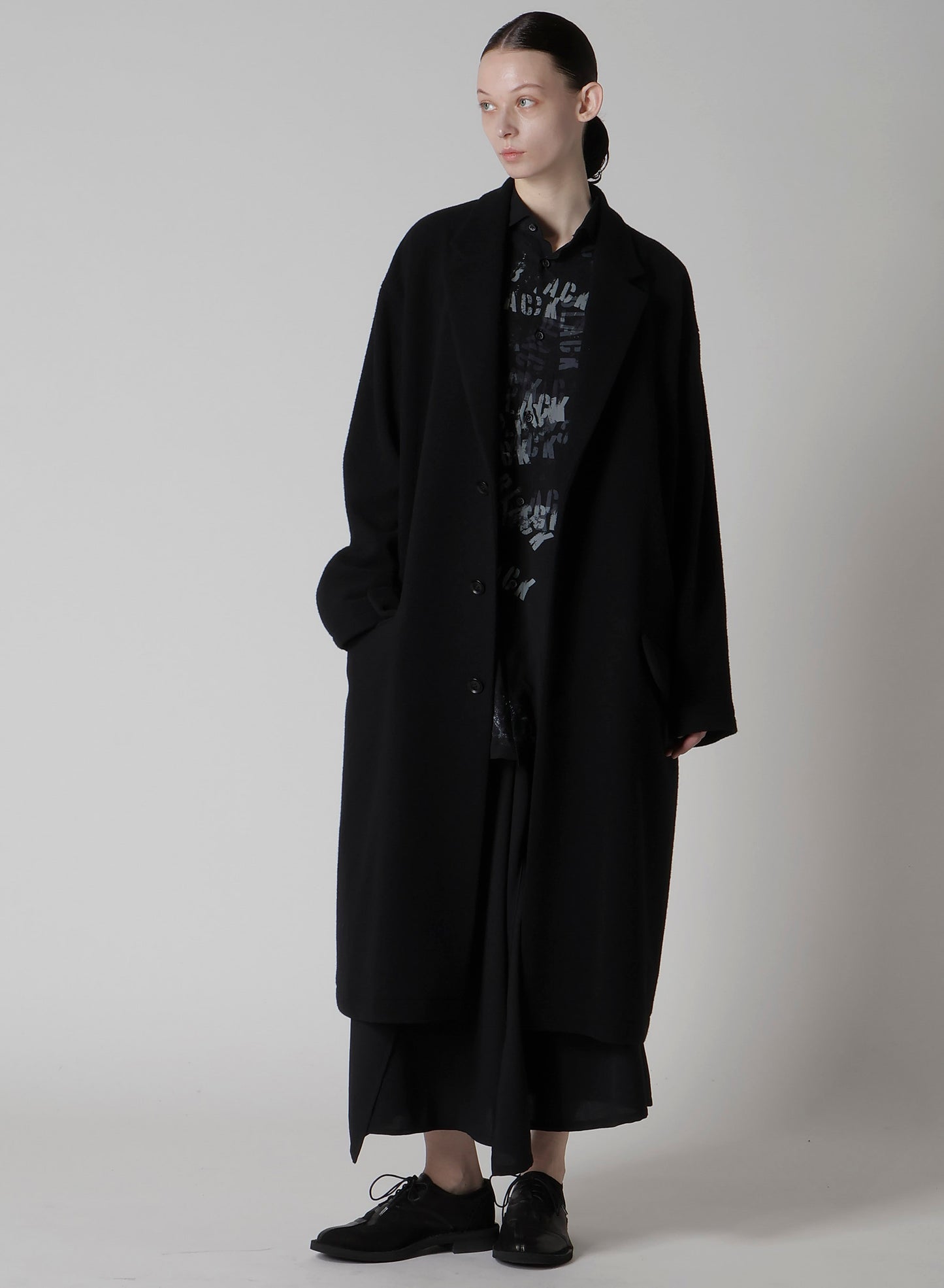 WOOL MOSSER 3-BUTTON TAILORED COAT