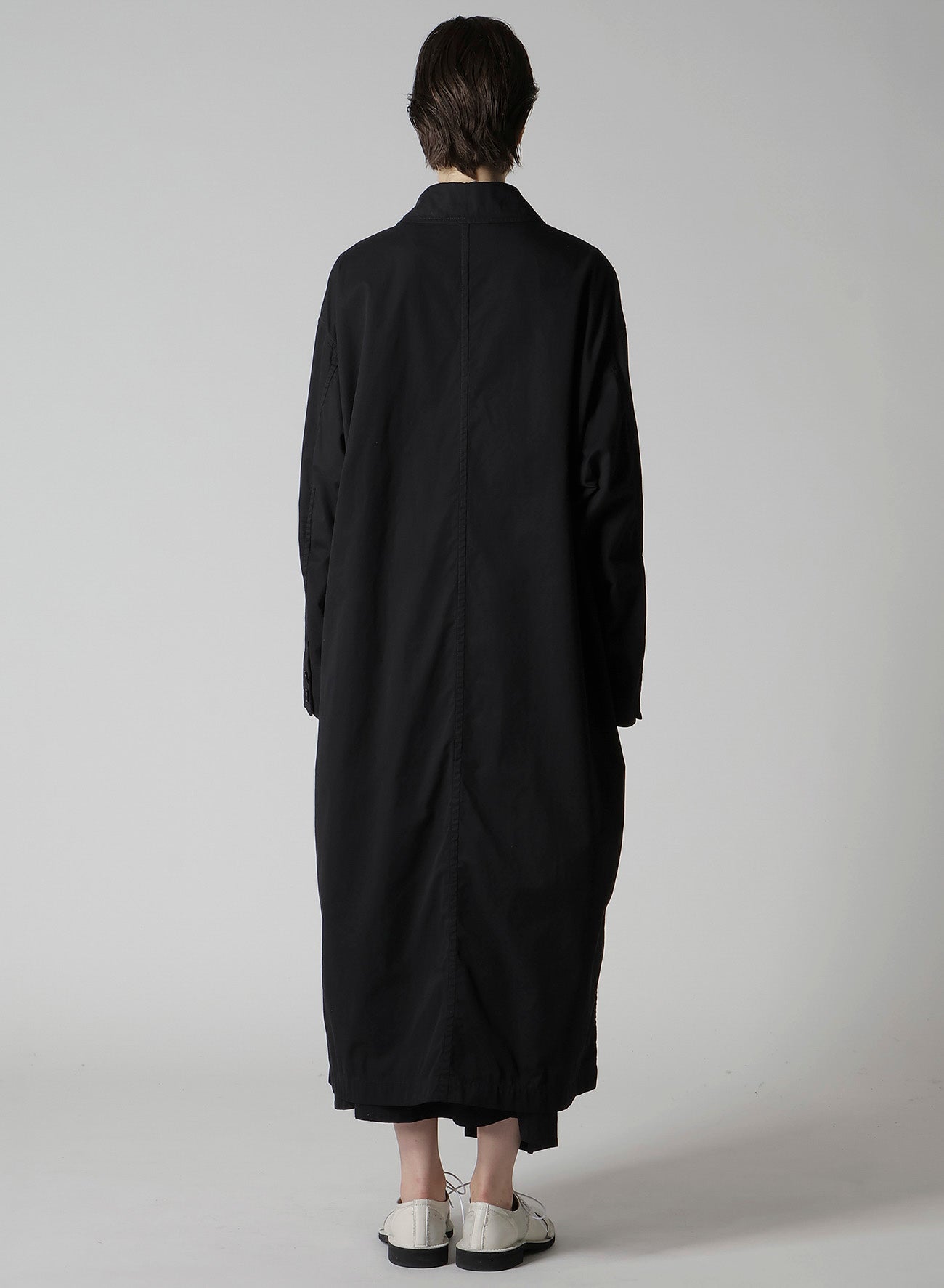 COTTON TWILL GARMENT DYE TURN OVER COLLAR COAT