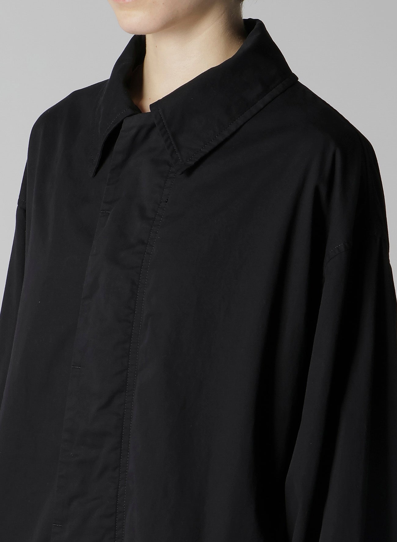 COTTON TWILL GARMENT DYE TURN OVER COLLAR COAT