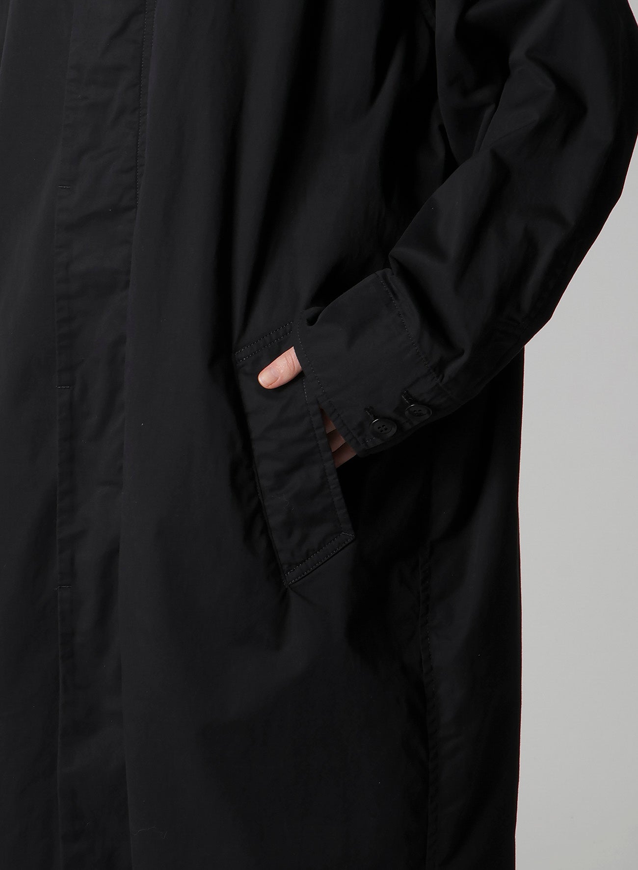 COTTON TWILL GARMENT DYE TURN OVER COLLAR COAT