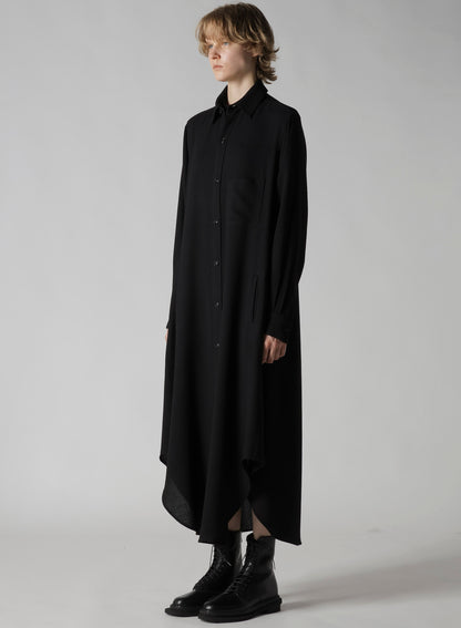 W/RY WASHER PROCESSED GAUZE DRESS