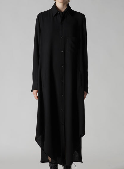 W/RY WASHER PROCESSED GAUZE DRESS