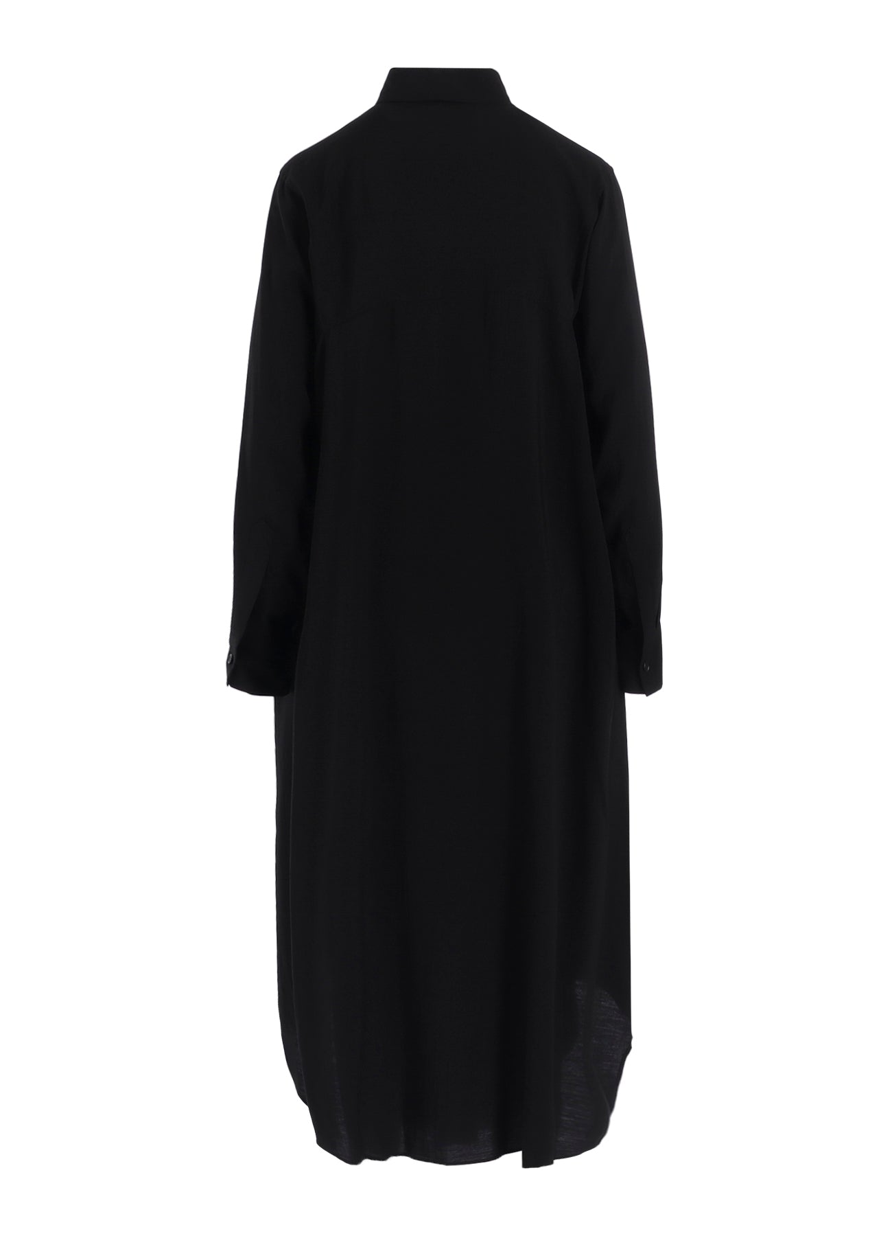 HARD-TWIST SERGE CLOTH PLACKET DRESS