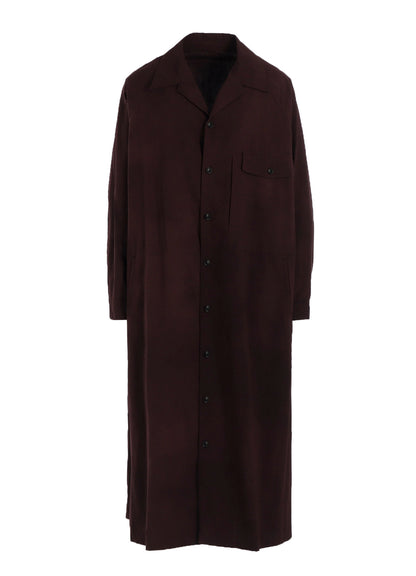 GARMENT-DYED OPEN COLLAR SHIRTS DRESS