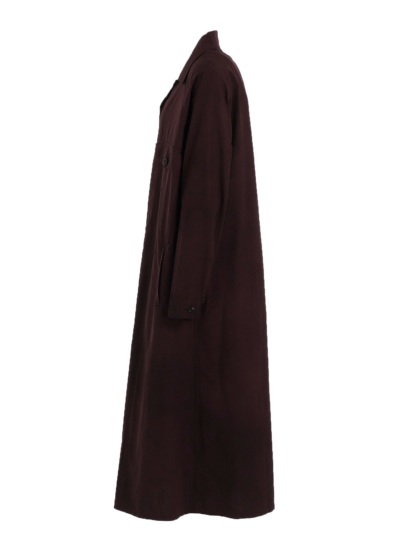 GARMENT-DYED OPEN COLLAR SHIRTS DRESS