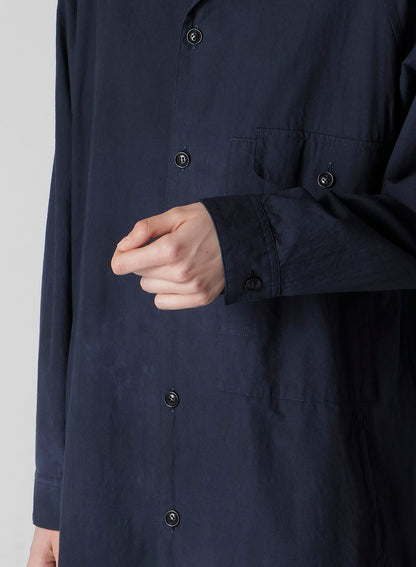GARMENT-DYED OPEN COLLAR SHIRTS DRESS