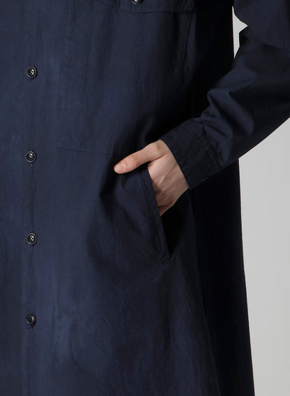 GARMENT-DYED OPEN COLLAR SHIRTS DRESS