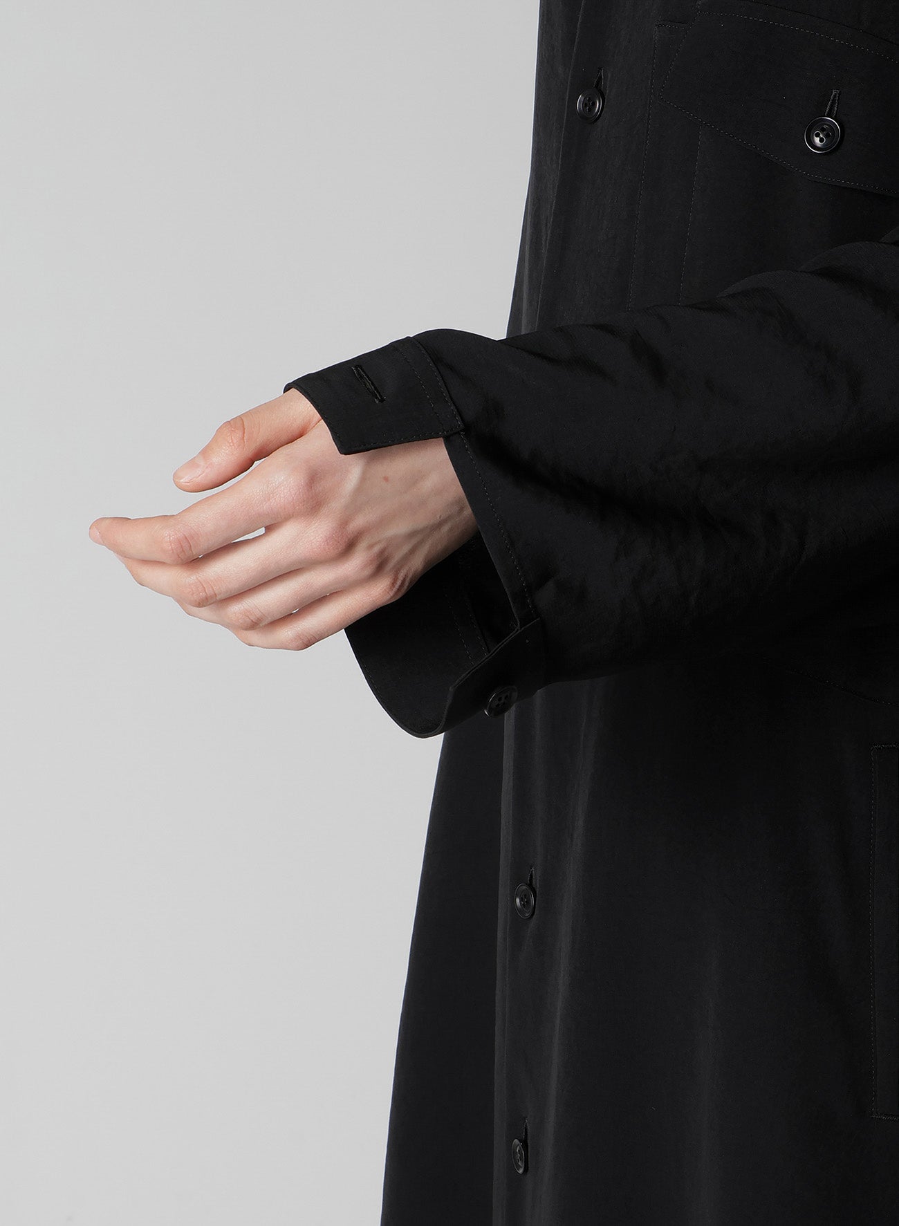 TA/PE CREPE DE CHINE OPEN COLLAR DRESS