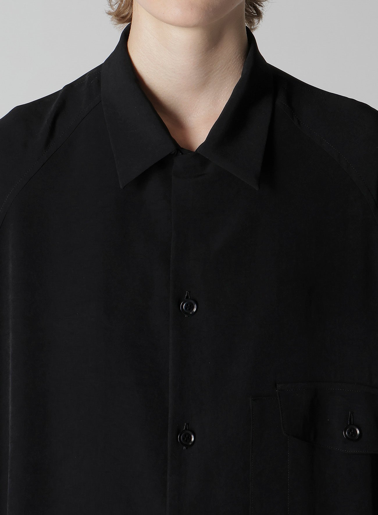 TA/PE CREPE DE CHINE OPEN COLLAR DRESS