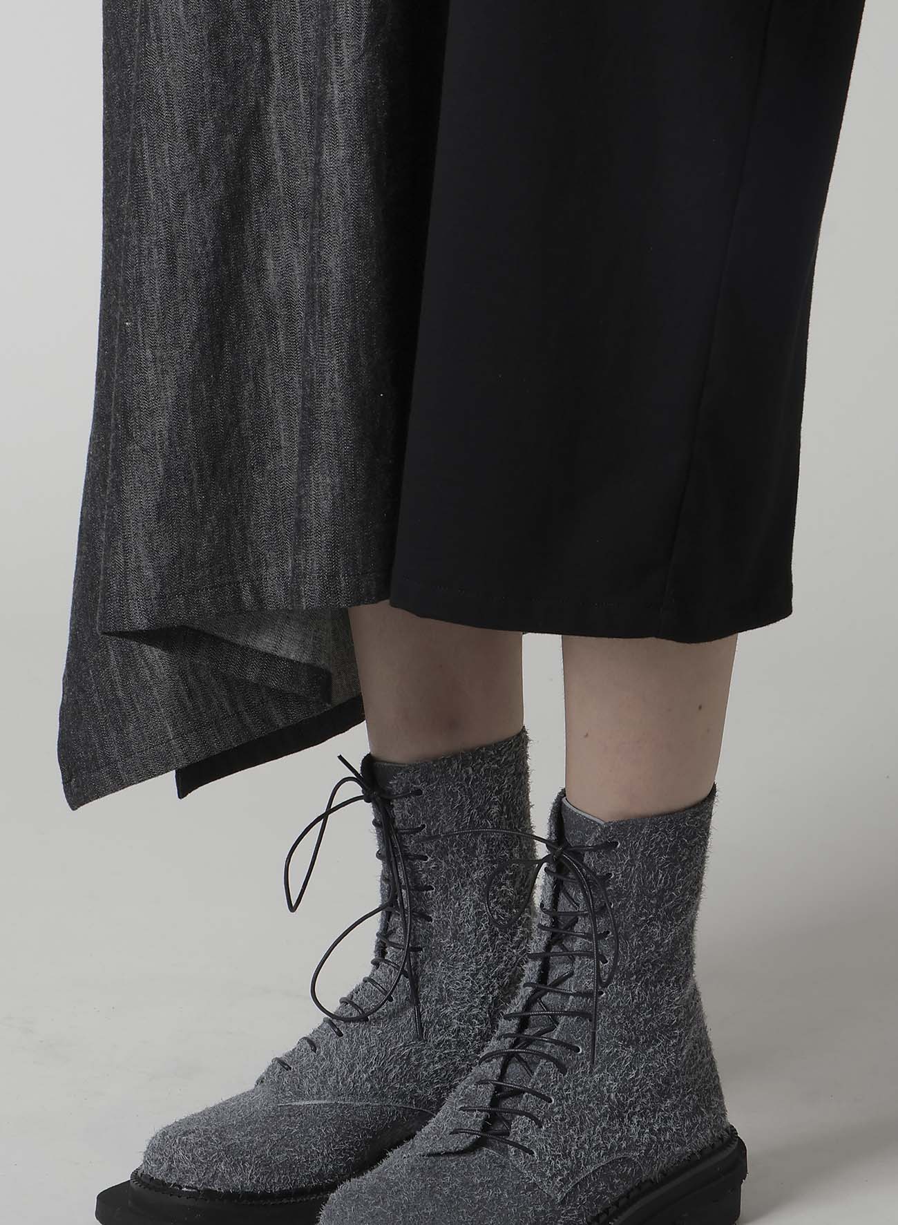 DENIM COMBINATION LONG SLEEVE DRESS