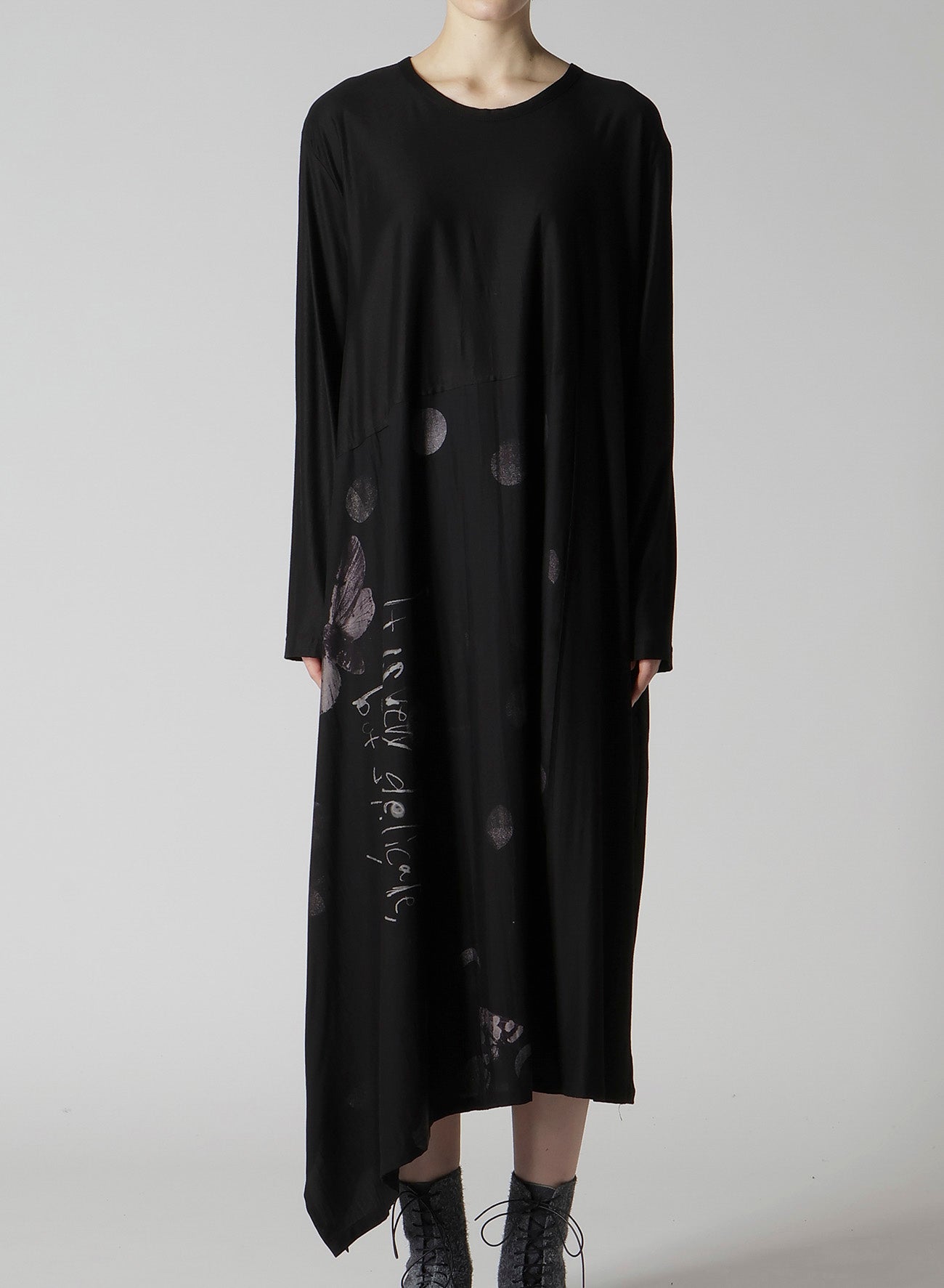 BUTTERFLY-PRINT SLEEVELESS DRESS