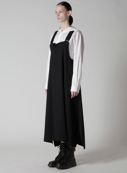WOOL GABARDINE OVERALLS DRESS