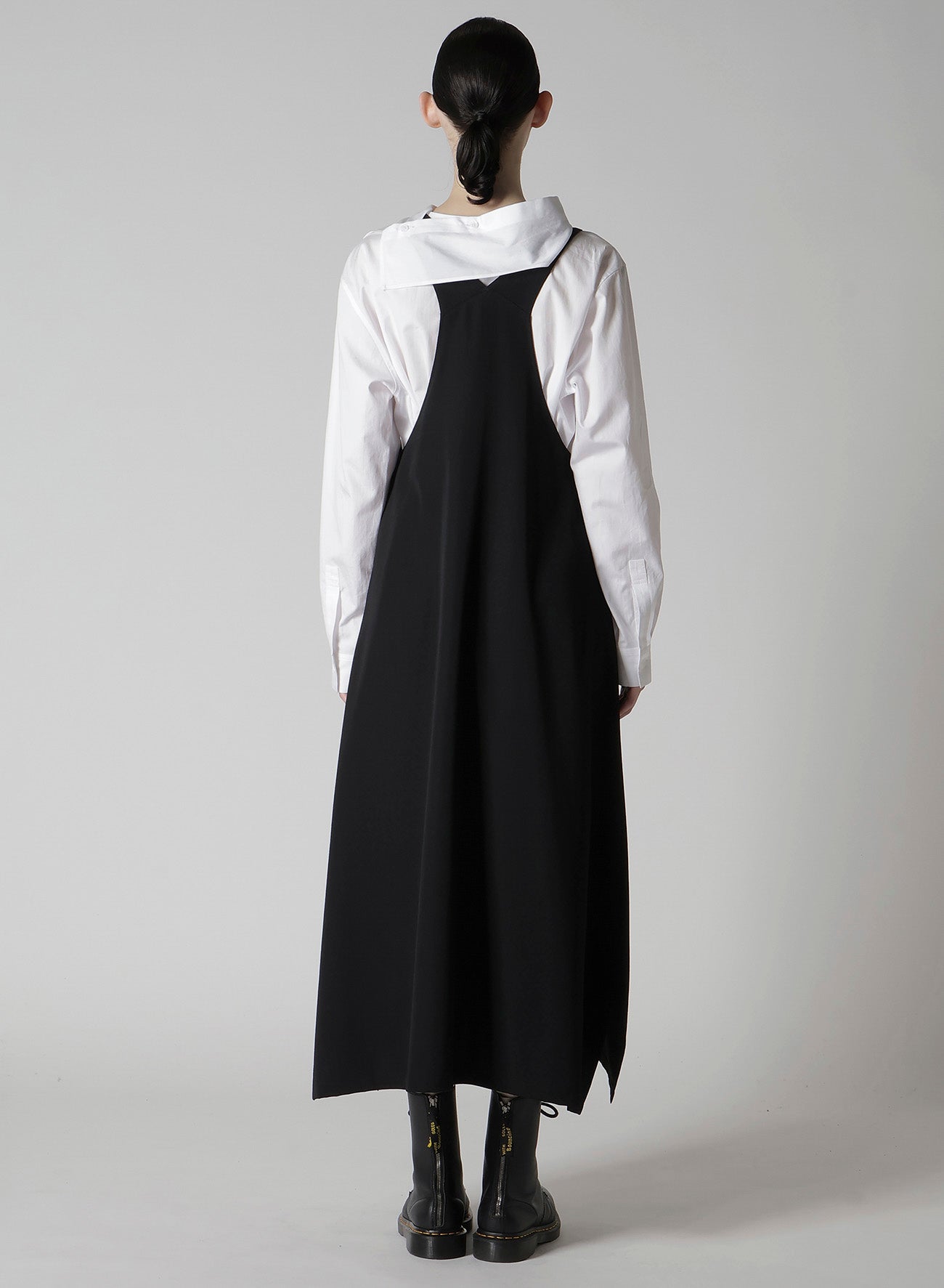 WOOL GABARDINE OVERALLS DRESS