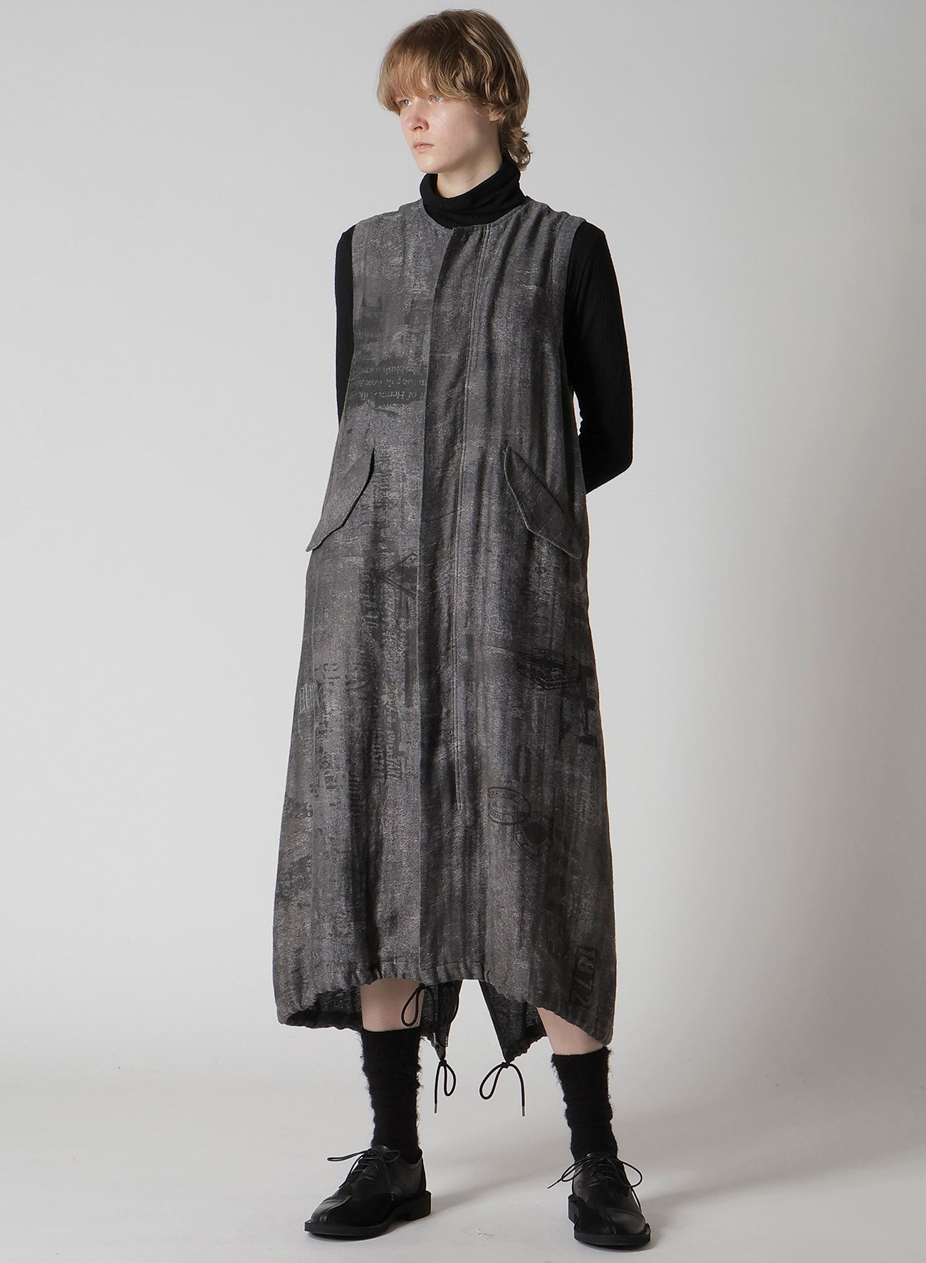 PATCH DESIGN PRINT FISH TAIL DRESS