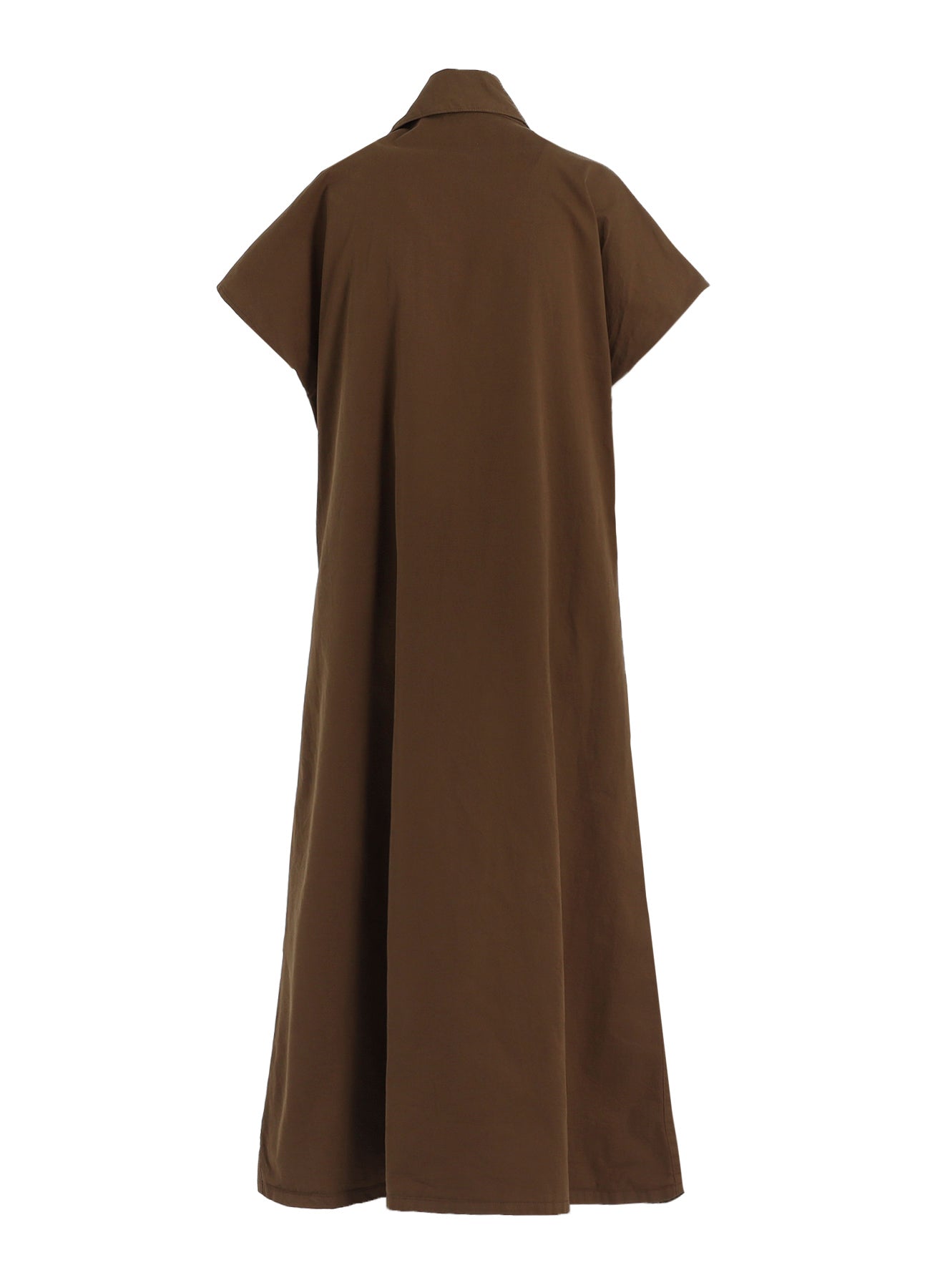 COTTON TWILL GARMENT DYE FRENCH SLEEVE DRESS