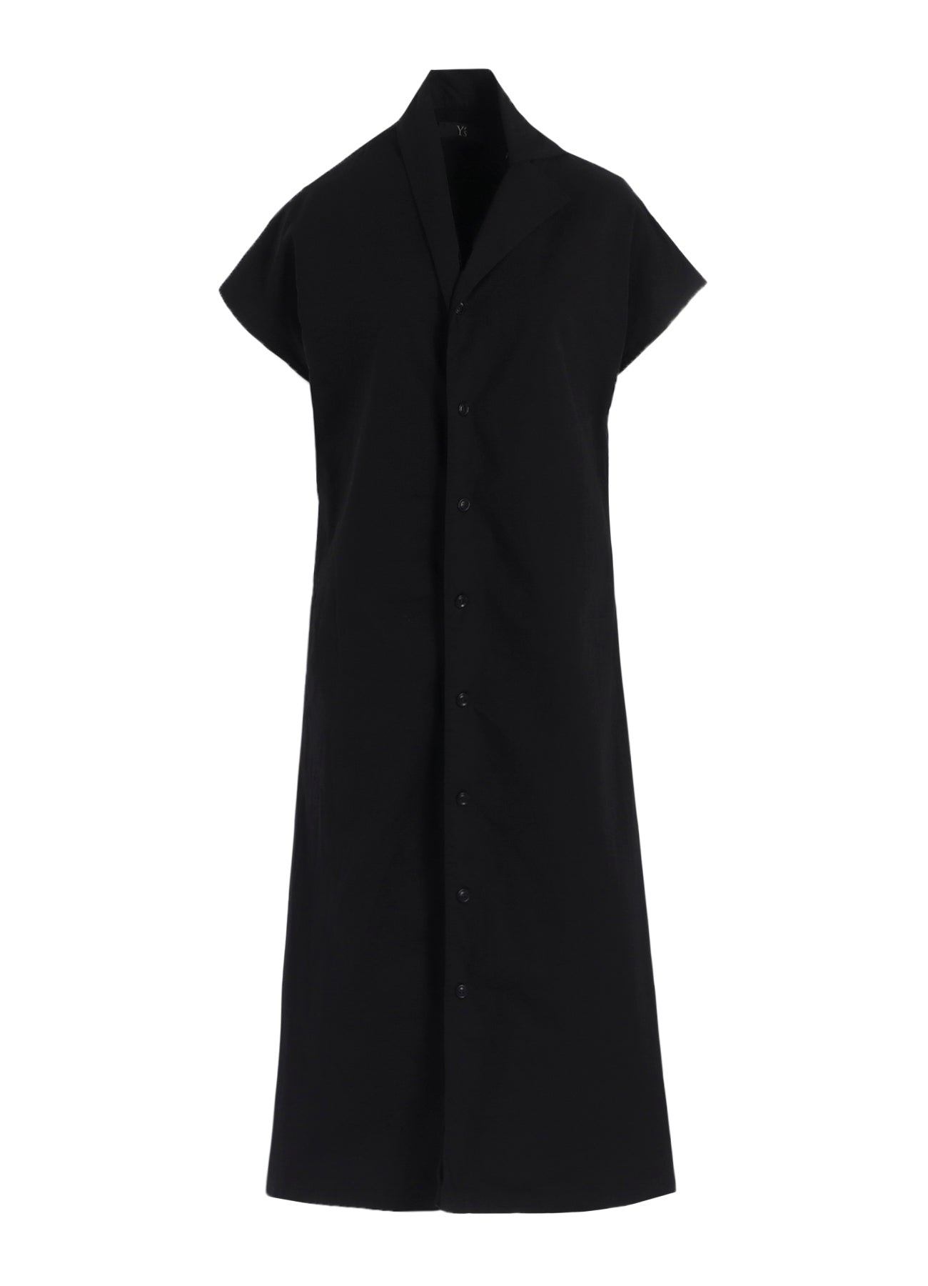 COTTON TWILL GARMENT DYE FRENCH SLEEVE DRESS