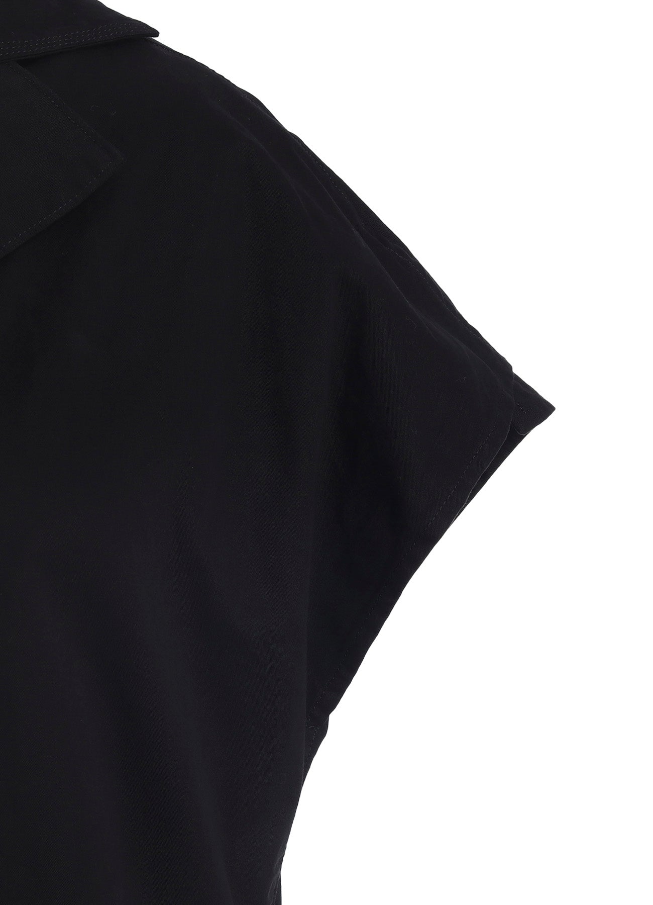 COTTON TWILL GARMENT DYE FRENCH SLEEVE DRESS