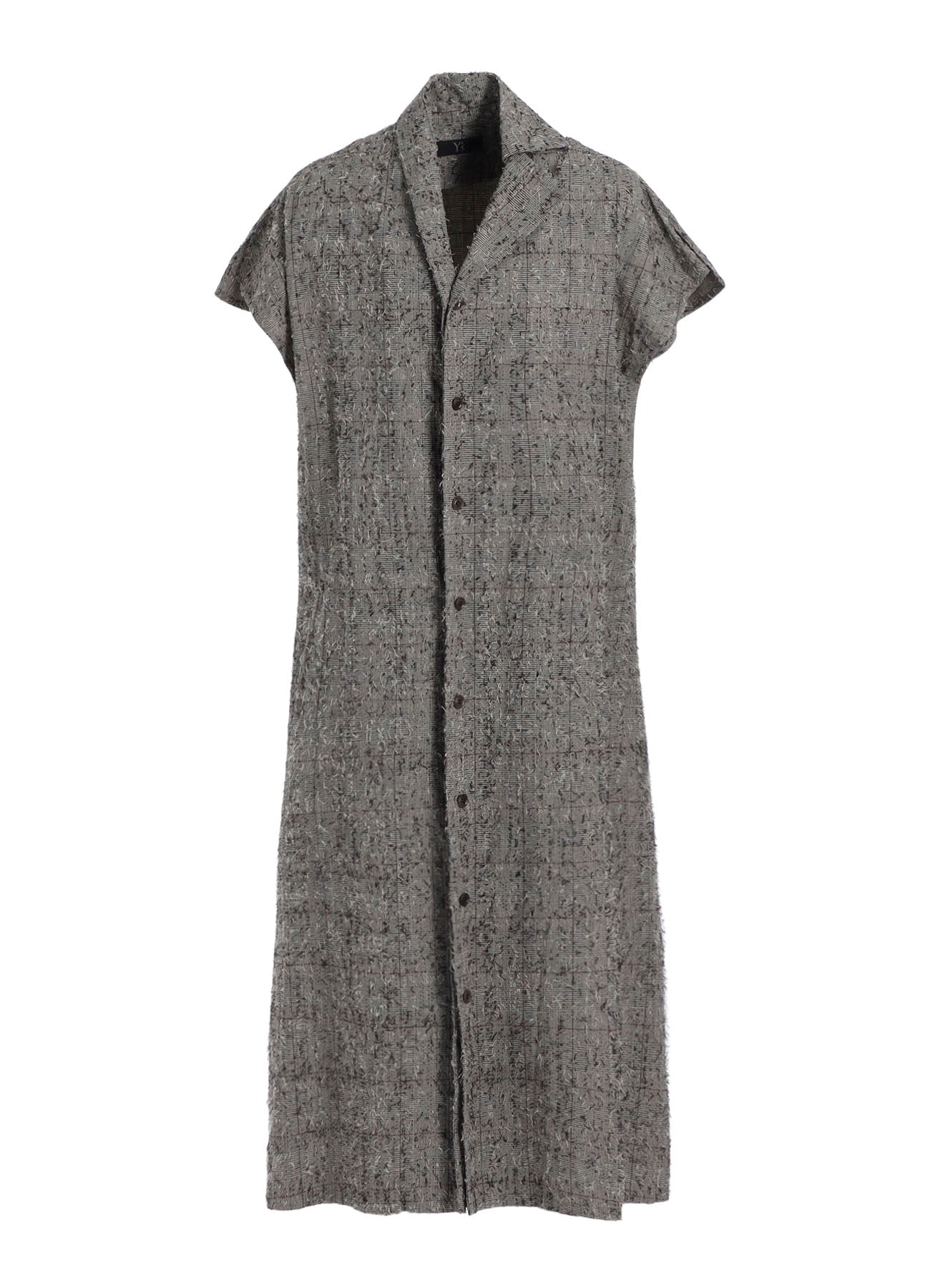 NEEDLE-PUNCHED FRENCH SLEEVE DRESS