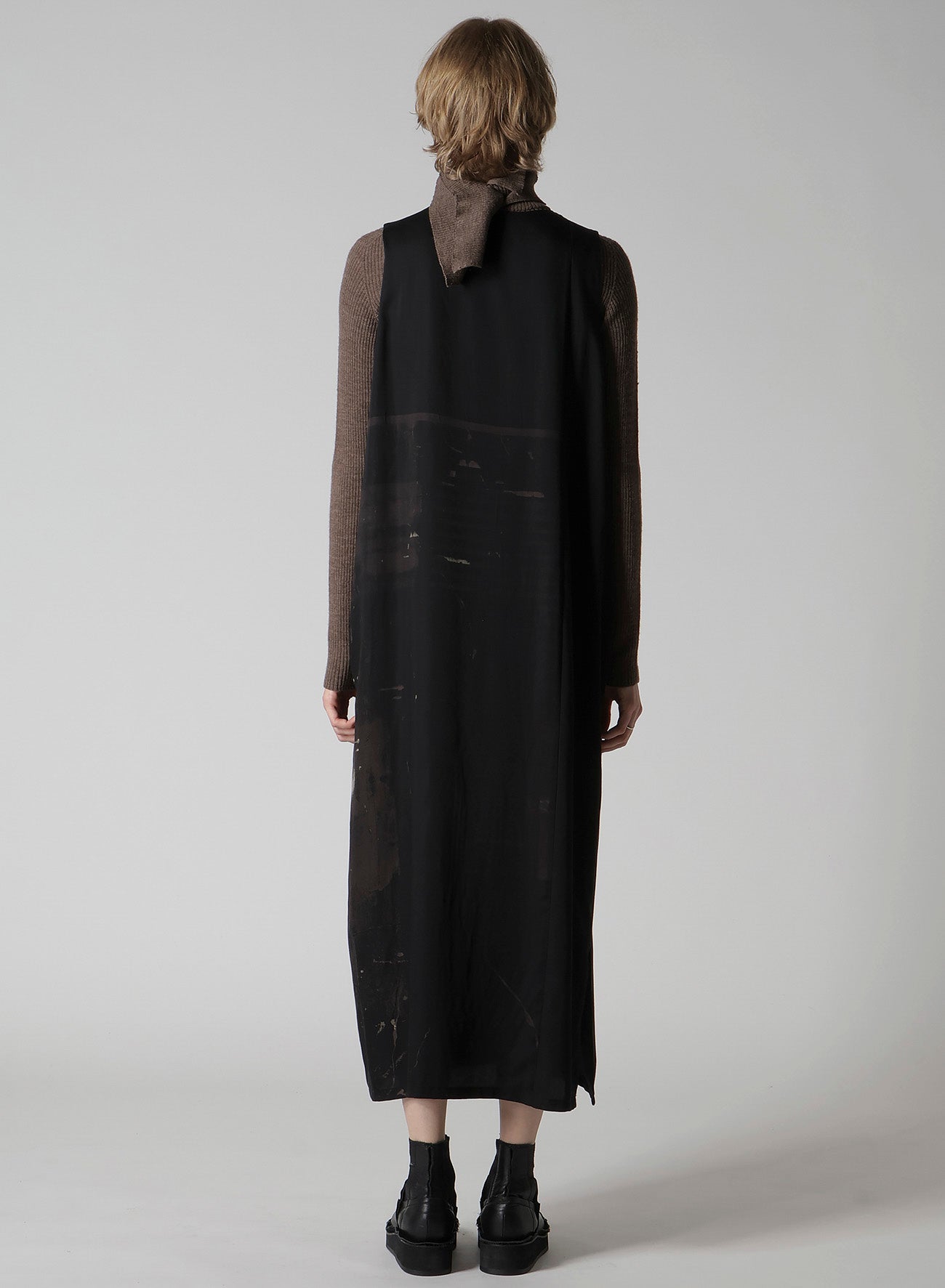 DUNGEREE TWILL SLEEVELESS DRESS