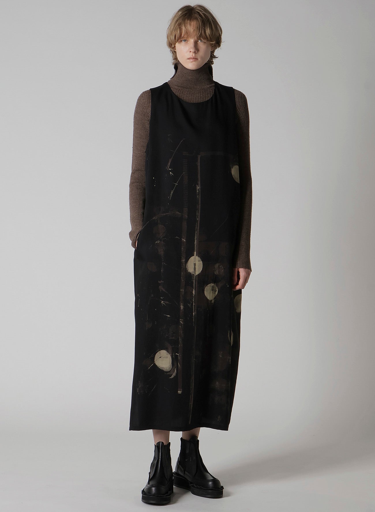 DUNGEREE TWILL SLEEVELESS DRESS