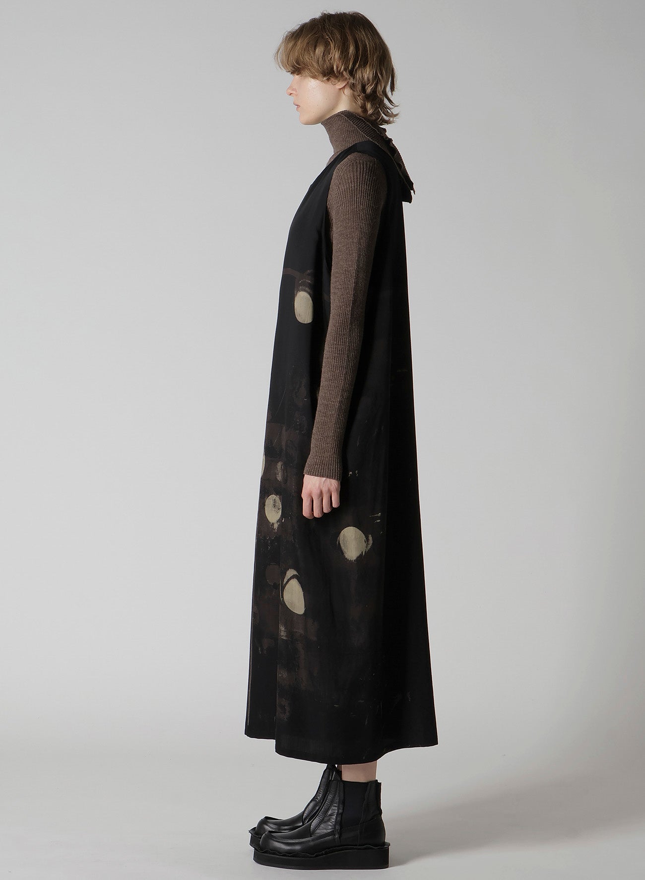 DUNGEREE TWILL SLEEVELESS DRESS