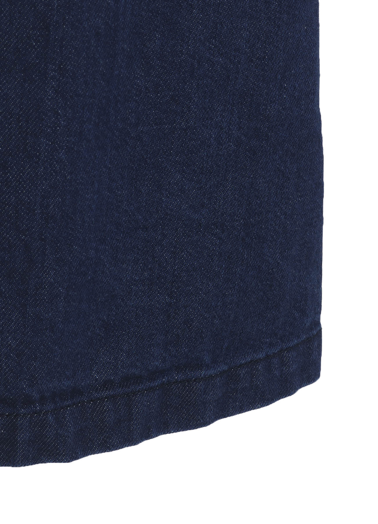 SPOTTED DENIM SALOPETTE SKIRT