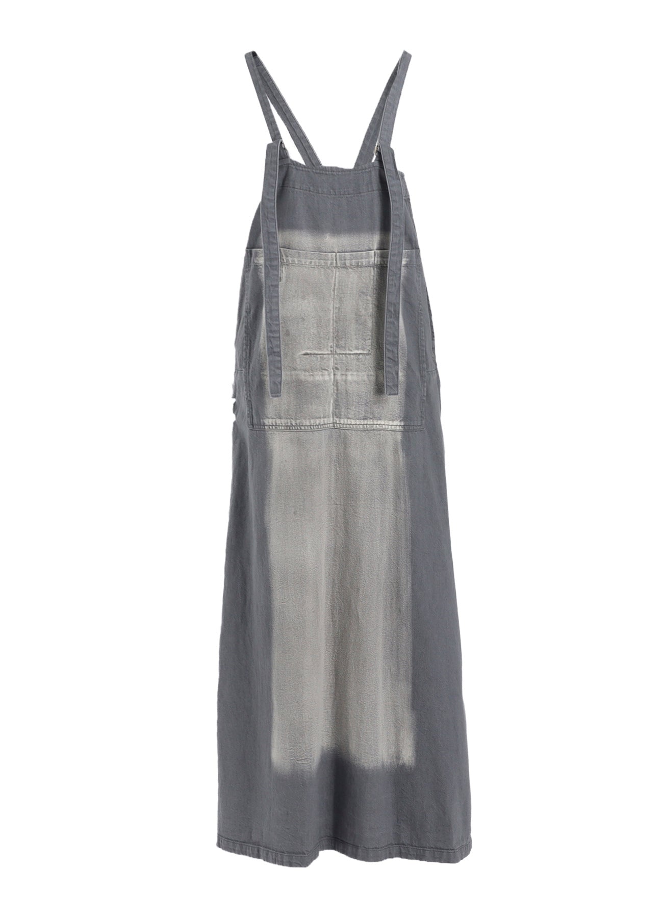 SPOTTED DENIM SALOPETTE SKIRT