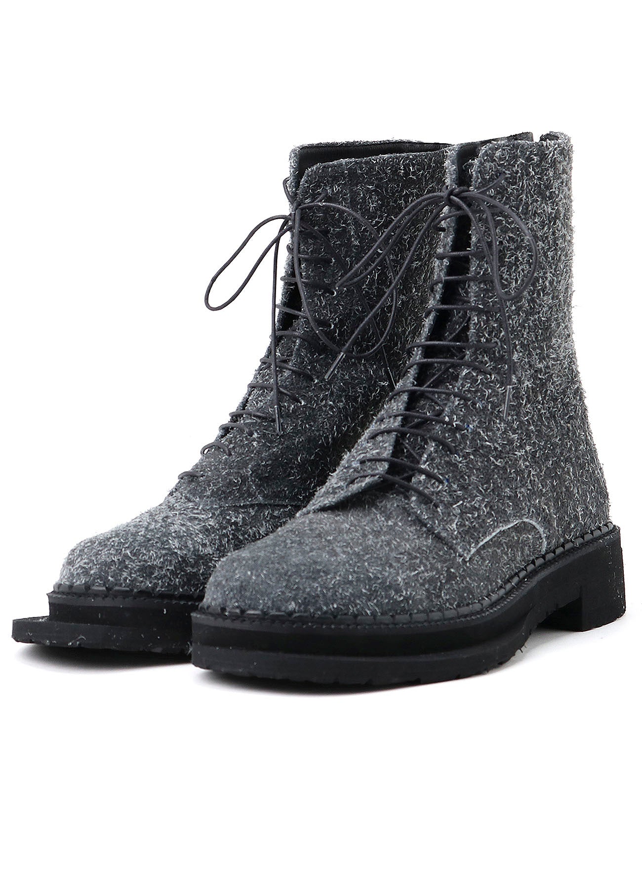 BRUSHED SUEDE TWISTED BOOTS
