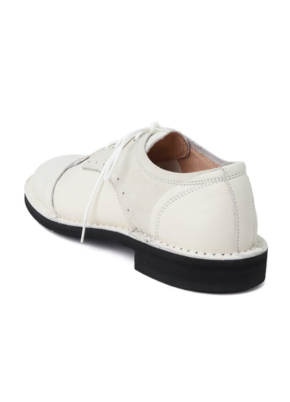 RAW-EDGE LEATHER DERBY SHOES