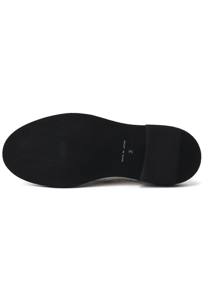 RAW-EDGE LEATHER DERBY SHOES