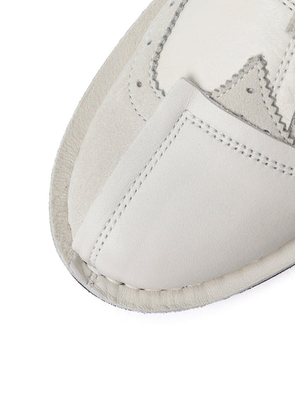 RAW-EDGE LEATHER DERBY SHOES