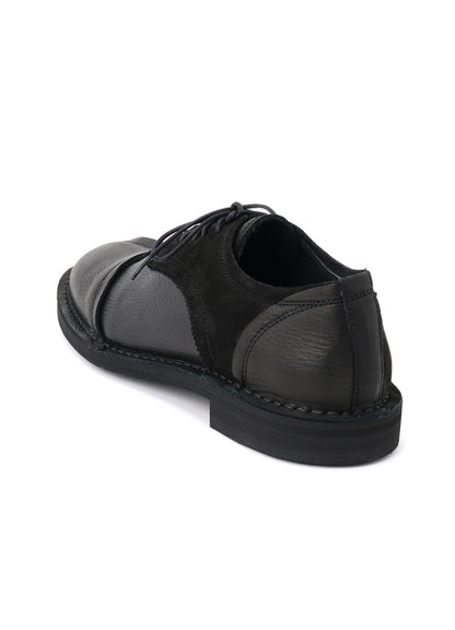 RAW-EDGE LEATHER DERBY SHOES