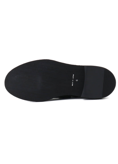 RAW-EDGE LEATHER DERBY SHOES